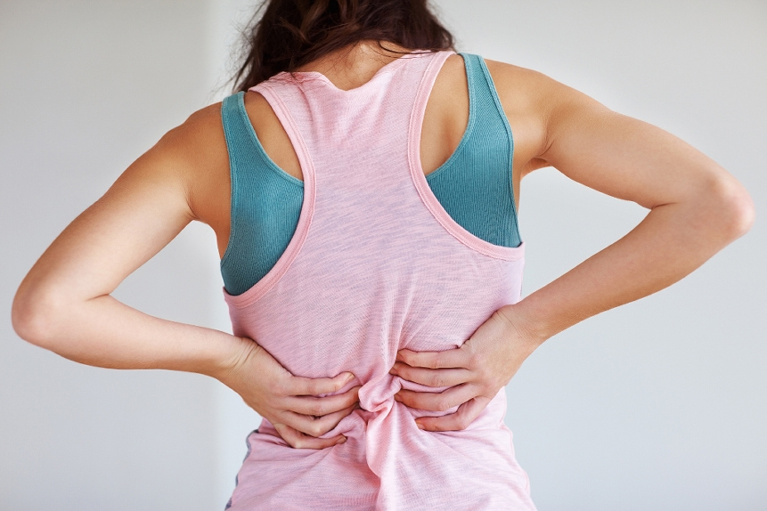 woman with back pain